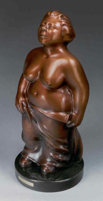 Bather, bronze, 24" high
